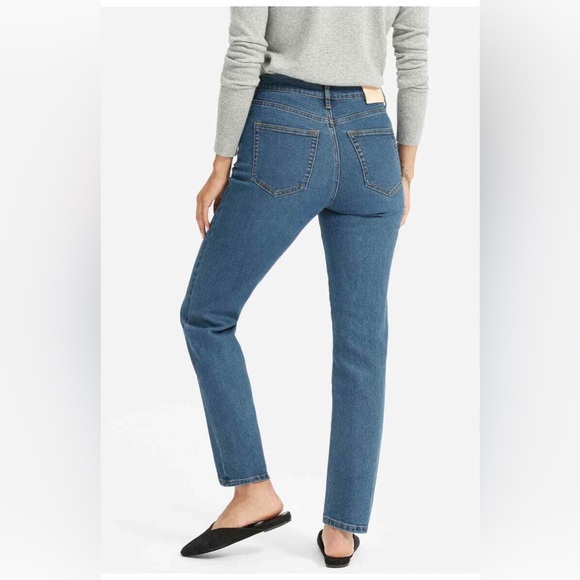 Everlane Authentic Stretch High-Rise Skinny Mid Blue - Picture 1 of 13